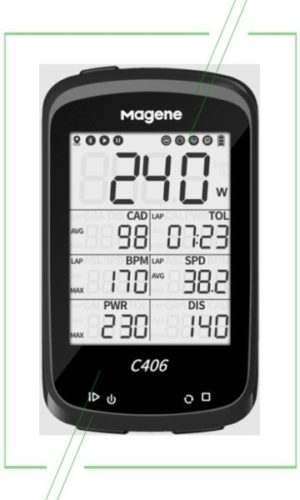 Бепроводной GPS велокомпьютер Magene С406 Pro