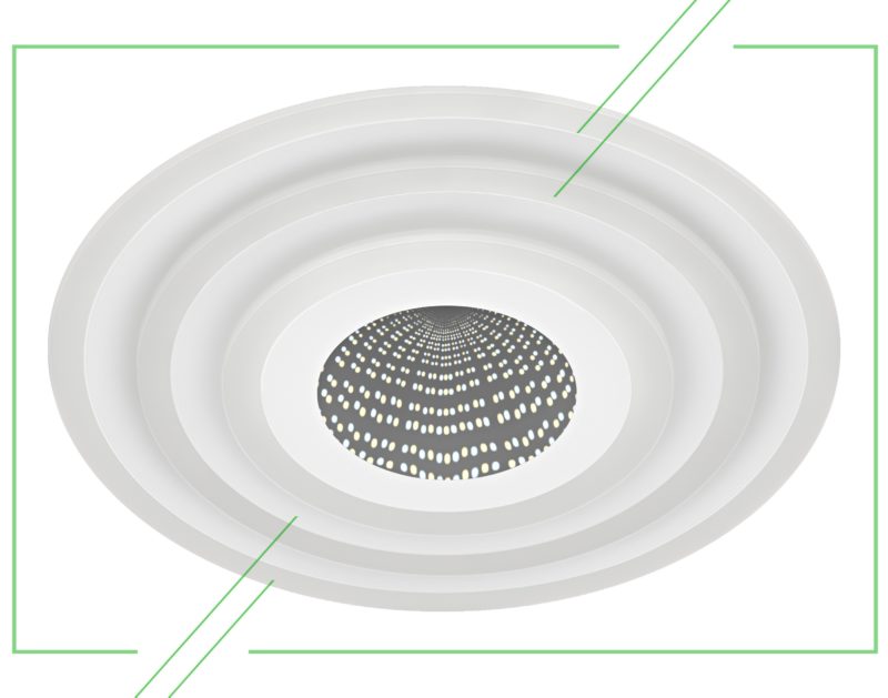 Ritter Lucera круглая 3D с пультом управления, 40 м², регулируемый белый свет