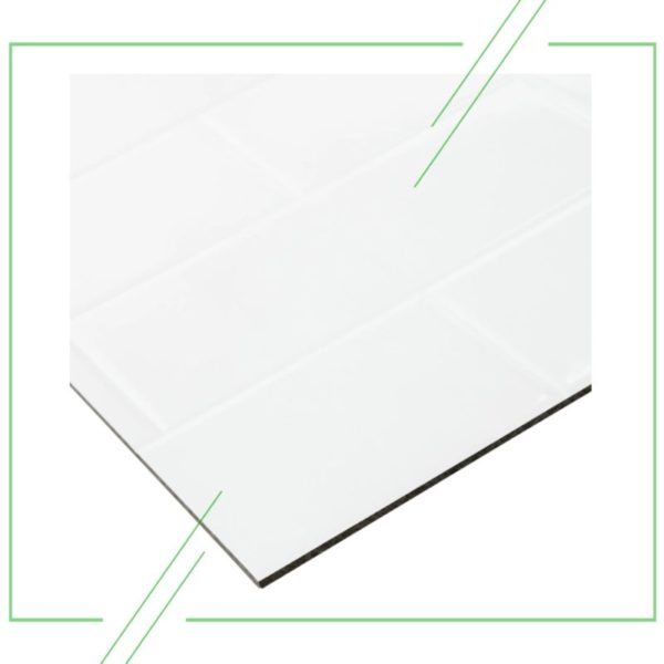 Стеновая панель 240х0.4х60 см Компакт брик, белый HPL-пластик